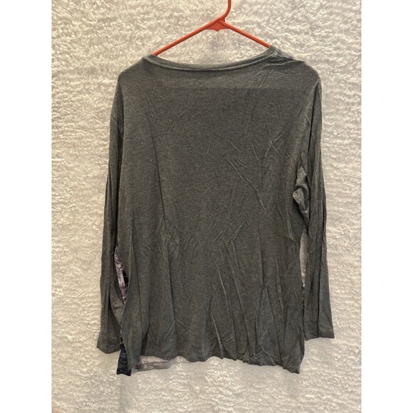 Luisa Viola Italian Brand Tunic Shirt Blouse Purple Grey Cityscape 12 - Picture 5 of 5